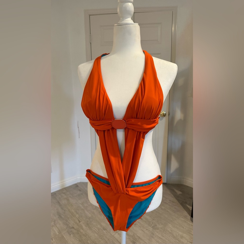 Zeki Orange bathing suit